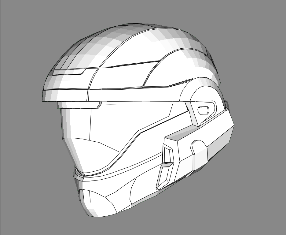 halo 4 scout helmet pepakura file