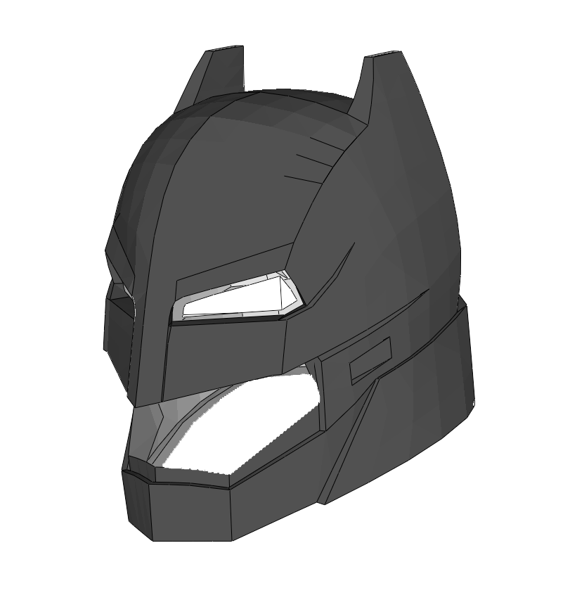 Batman DOJ Helmet FOAM Cosplay Pepakura File Template – Heroesworkshop