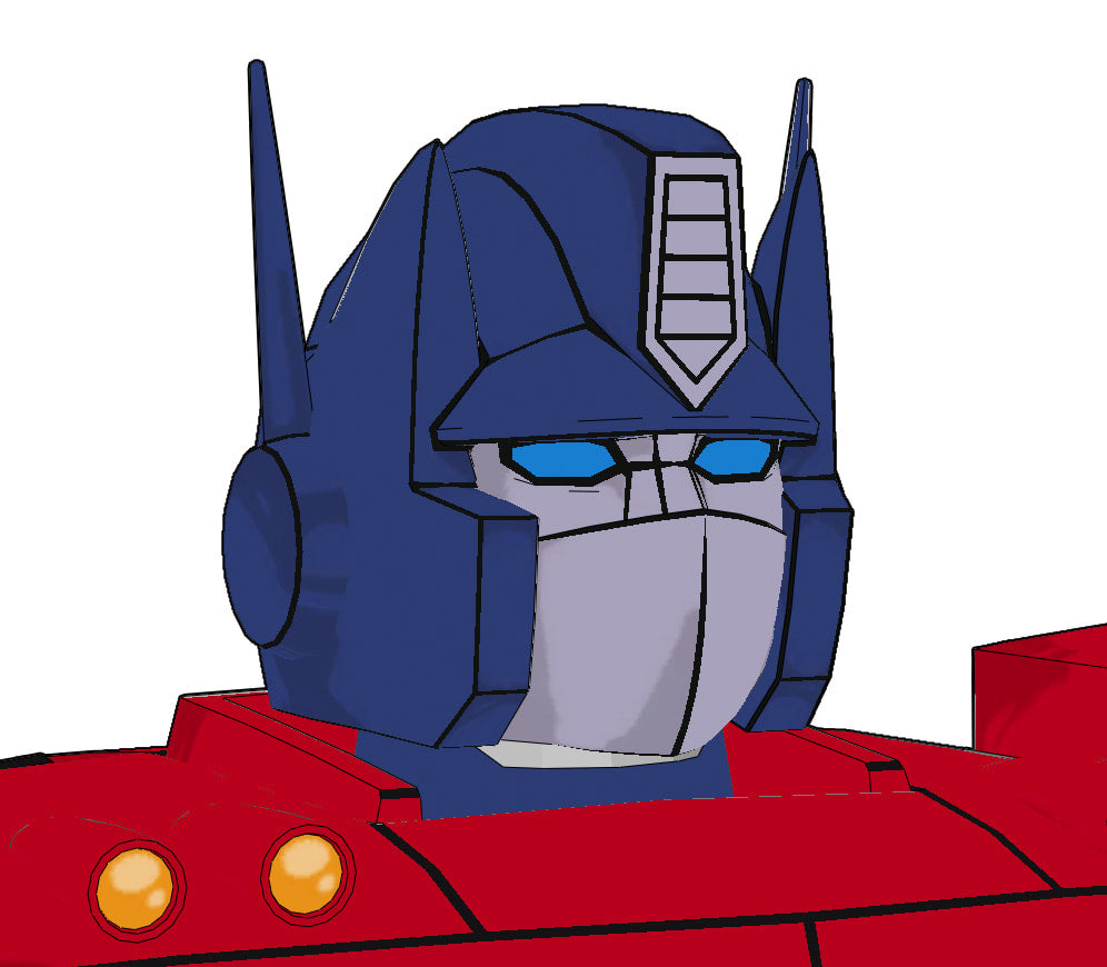 optimus prime head pepakura file