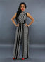 Print Straight Trousers Loose Jumpsuit