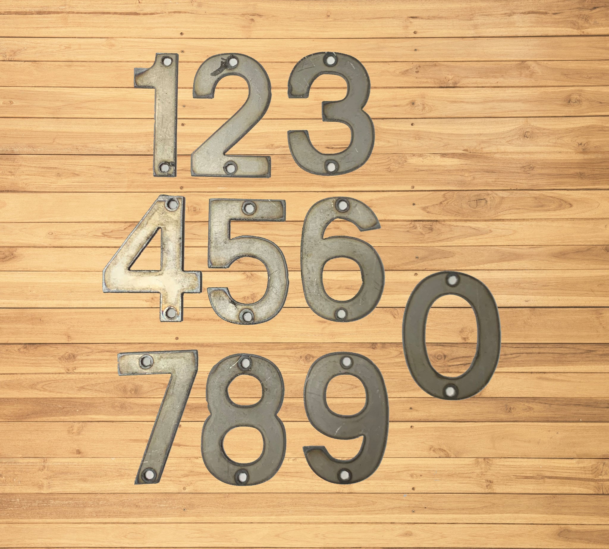 5 inch Modern Metal House Numbers  Metal  Address Numbers  