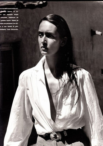 Gail in white shirt 90s Italian Marie Claire magazine