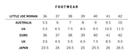 Sizing Chart