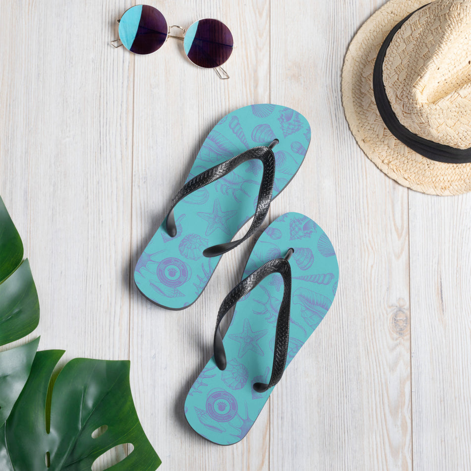 colored flip flops