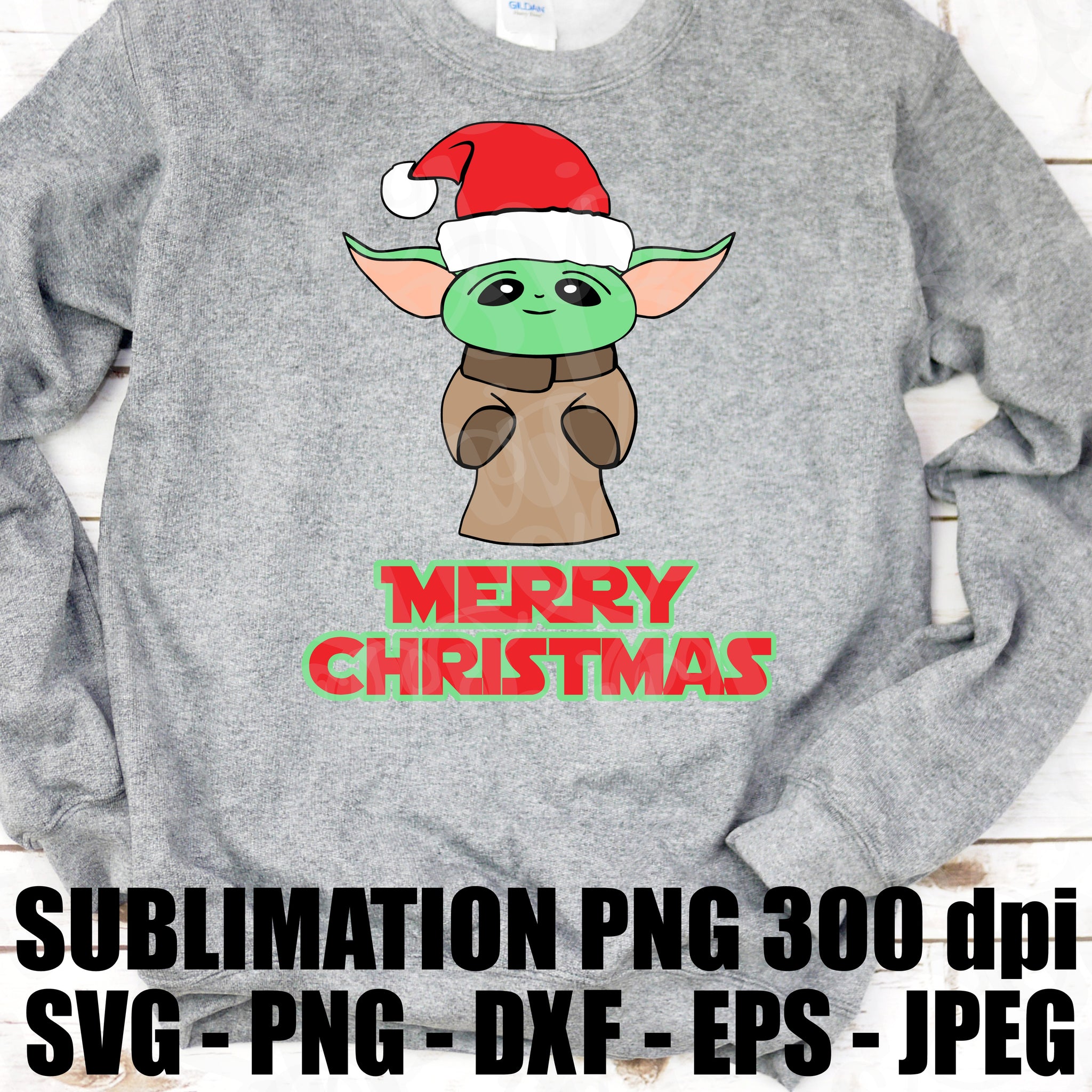 Download Merry Christmas Baby Yoda Star Wars The Mandalorian Svg Jpeg High Def Tab S Chic Boutique