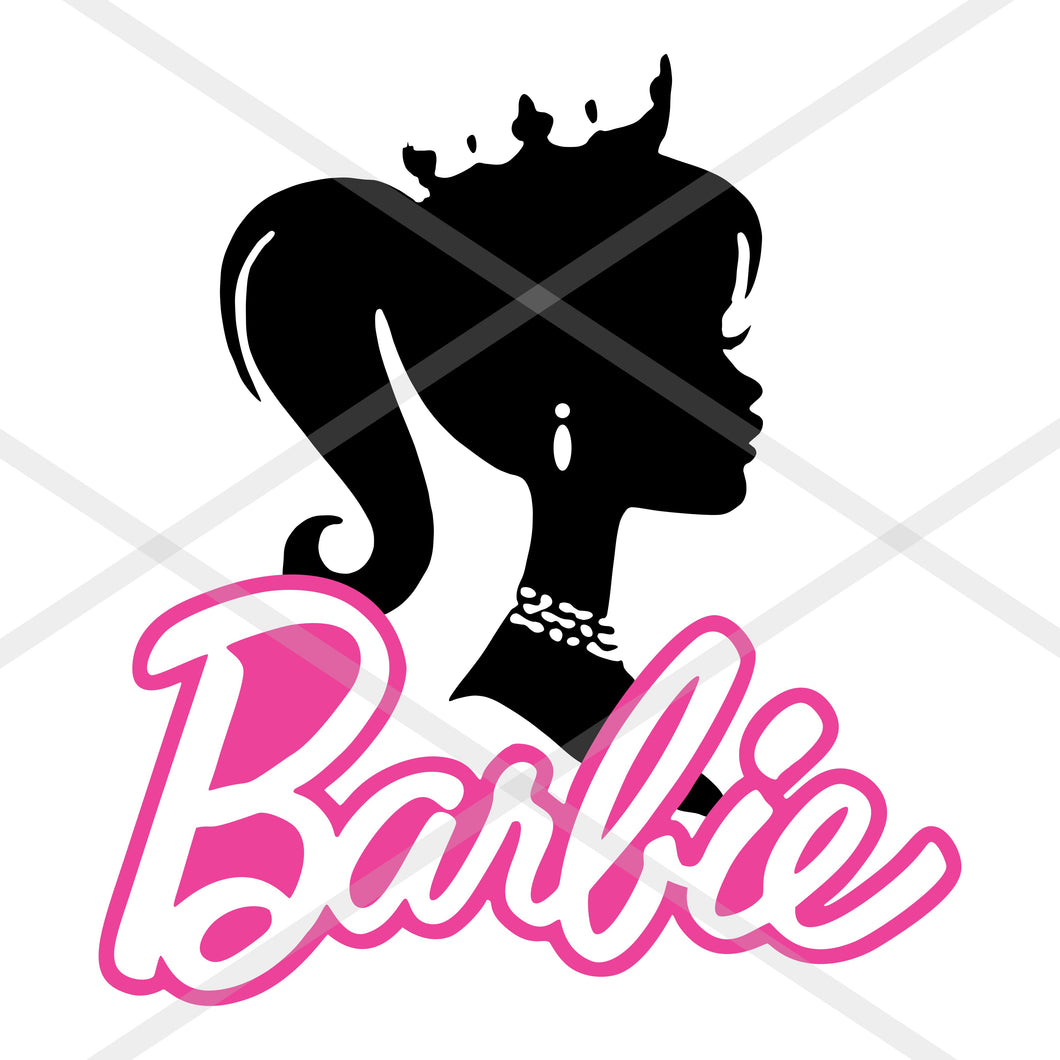 Download Barbie Silhouette Wearing Crown Svg Jpeg Png Dxf Eps 300dpi Sublimatio Tab S Chic Boutique