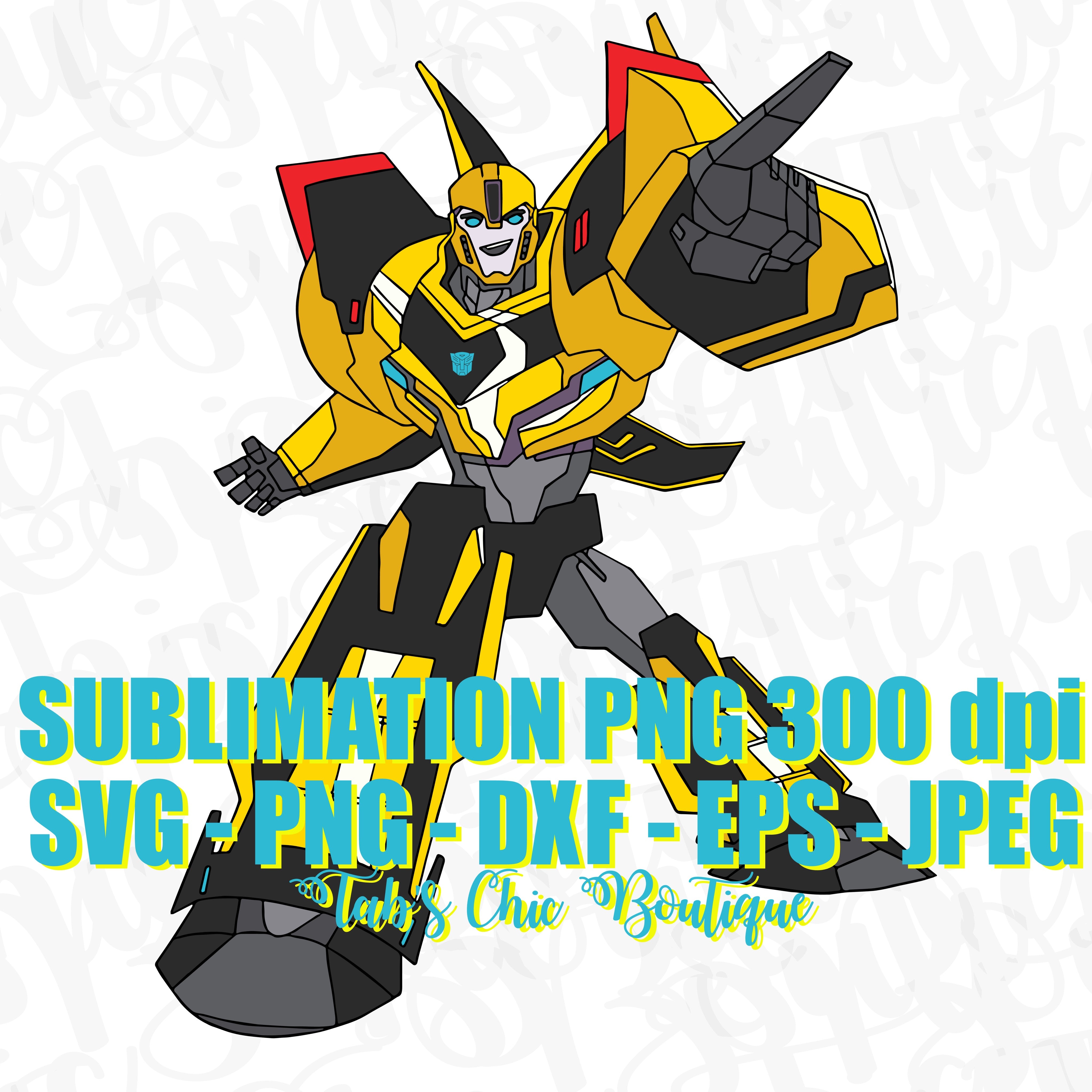 Bumblebee Transformers Autobot Png Dxf Eps Svg Jpeg Sublimation Design Tab S Chic Boutique