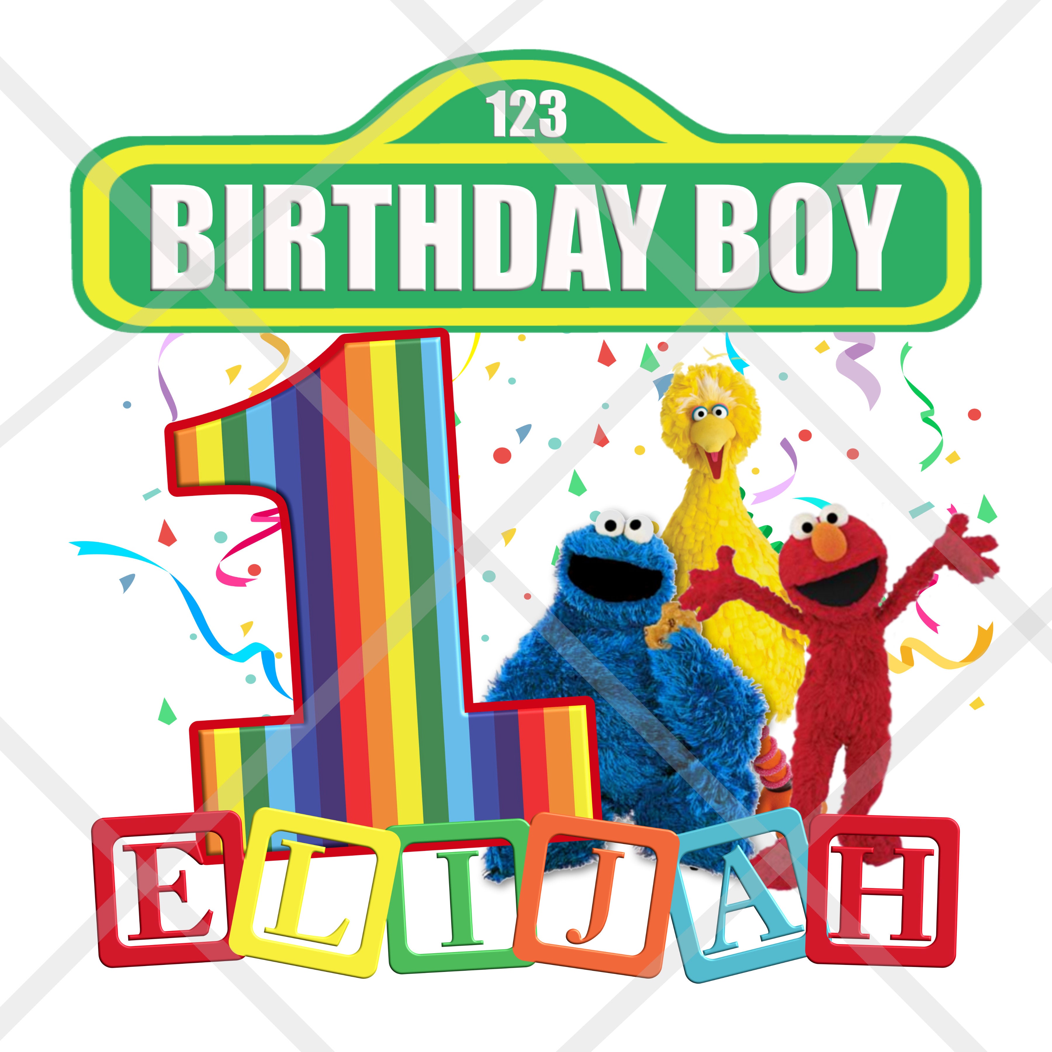 Download 1st Birthday Boy Sesame Street Elmo Cookie Monster Big Bird Png 300dpi Tab S Chic Boutique