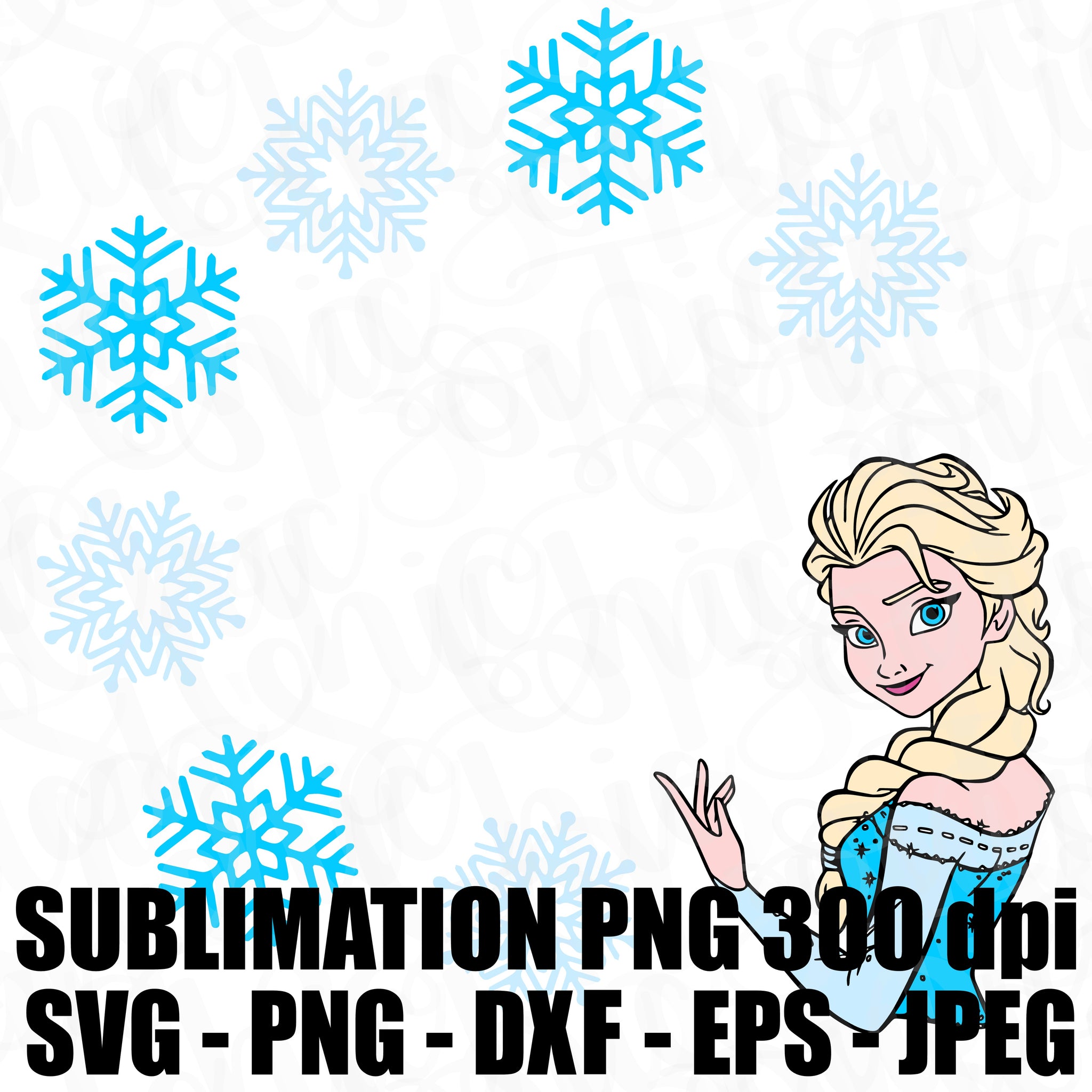 Download Frozen 2 Elsa Birthday Template With Snowflakes Svg Jpeg High Def 300d Tab S Chic Boutique