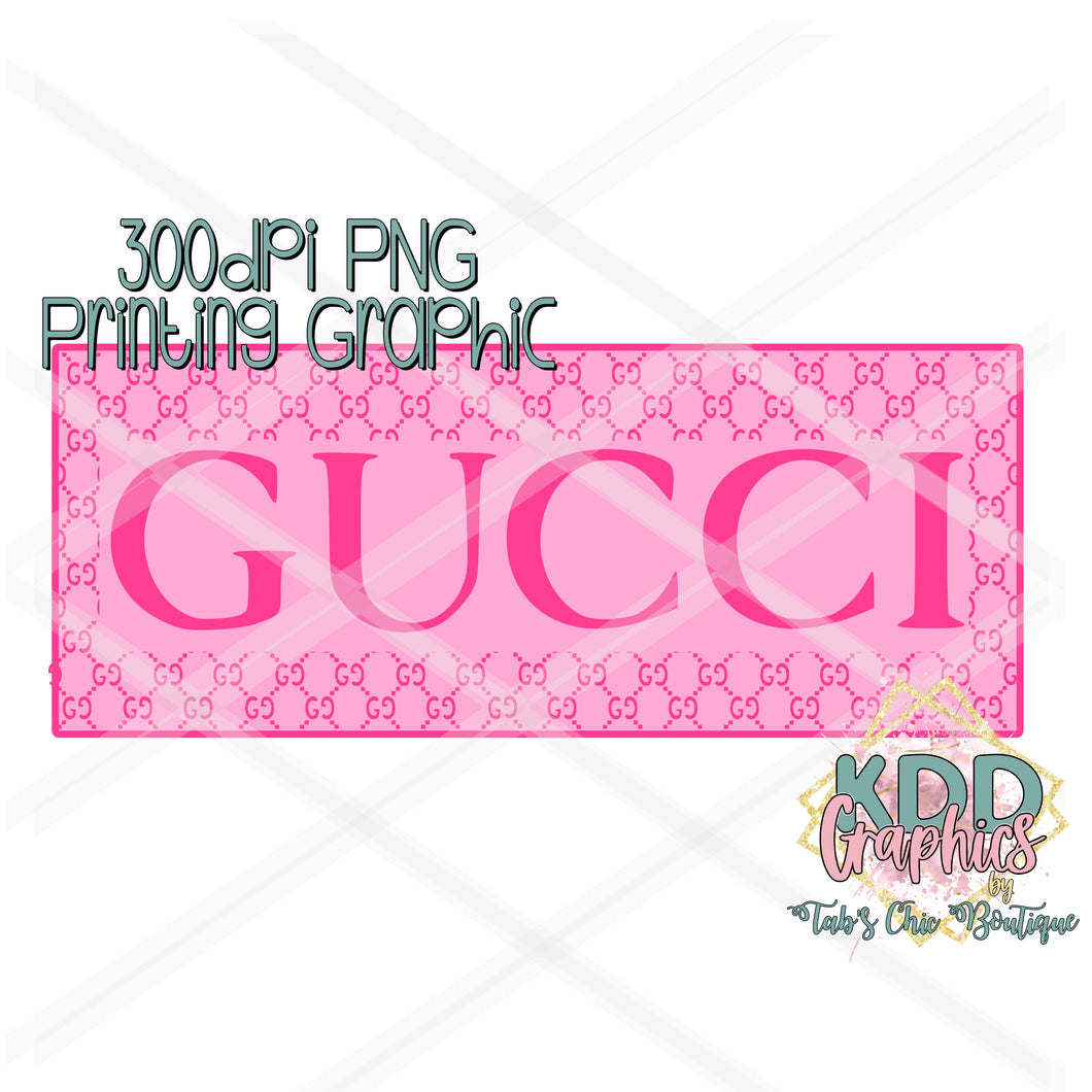 pink gucci logo