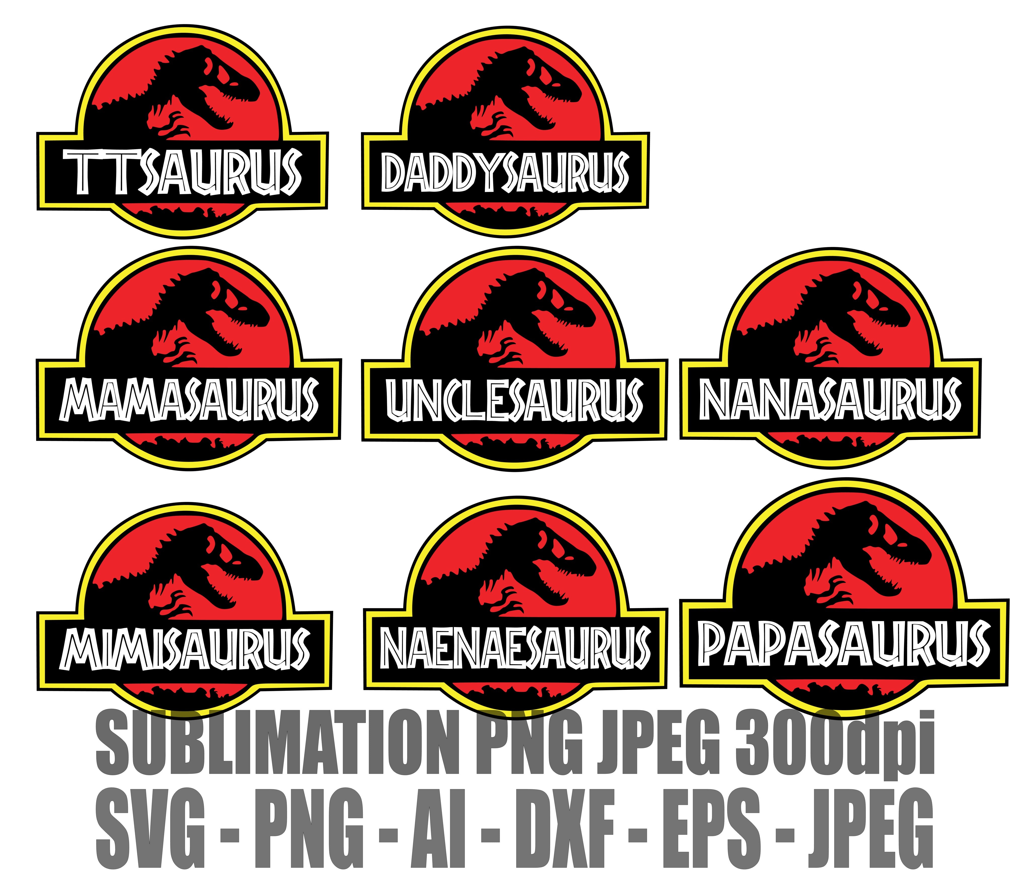 Download Jurassic Park Family Bundle 2 Dinosaur Svg Jpeg 300dpi Tyrannosaurus R Tab S Chic Boutique