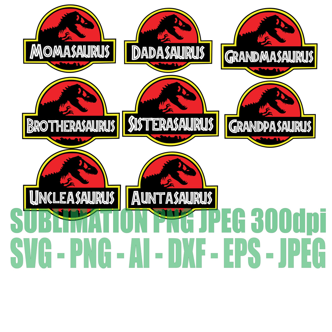 Download Jurassic Park Family Bundle Dinosaur Svg Jpeg 300dpi Tyrannosaurus Rex Tab S Chic Boutique