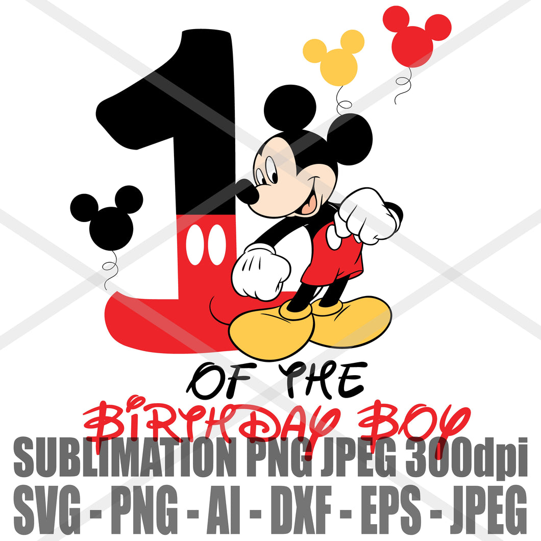Download Mickey Mouse 1st Birthday Boy Svg Eps Dxf Png Jpeg 300dpi Sublimation Tab S Chic Boutique