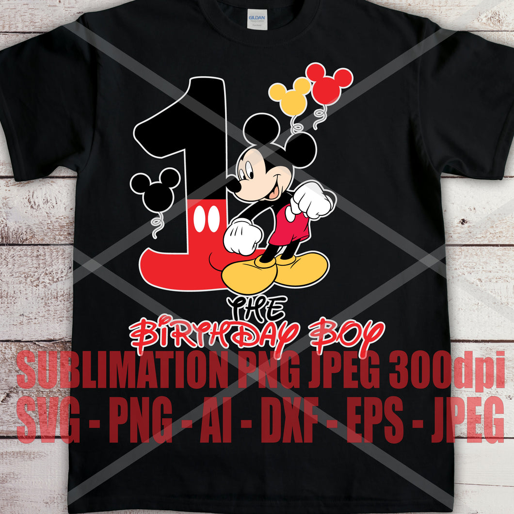 Download Mickey Mouse 1st Birthday Boy Outlined Sticker Svg Eps Dxf Png Jpeg 30 Tab S Chic Boutique