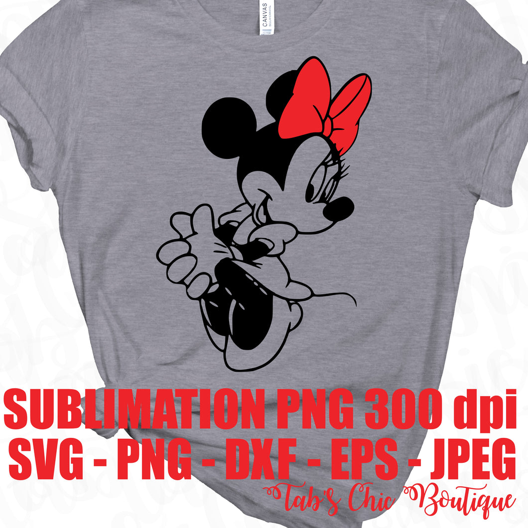 Download Minnie Mouse With Red Bow Svg Jpeg High Def Png 300dpi Dxf Eps Sublima Tab S Chic Boutique