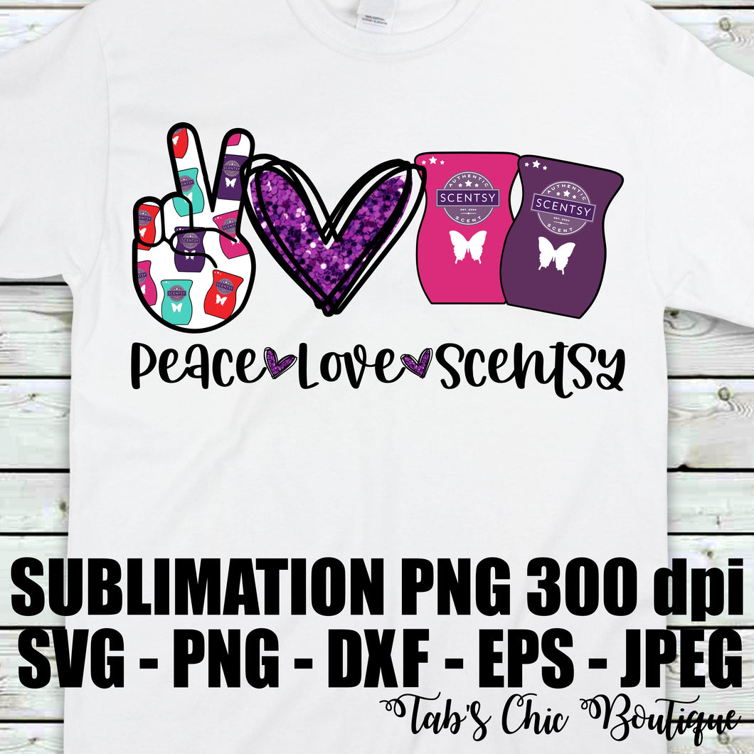 Download Peace Love Scentsy Bar Svg Png Jpeg Dxf Eps 300dpi Sublimation Design Tab S Chic Boutique