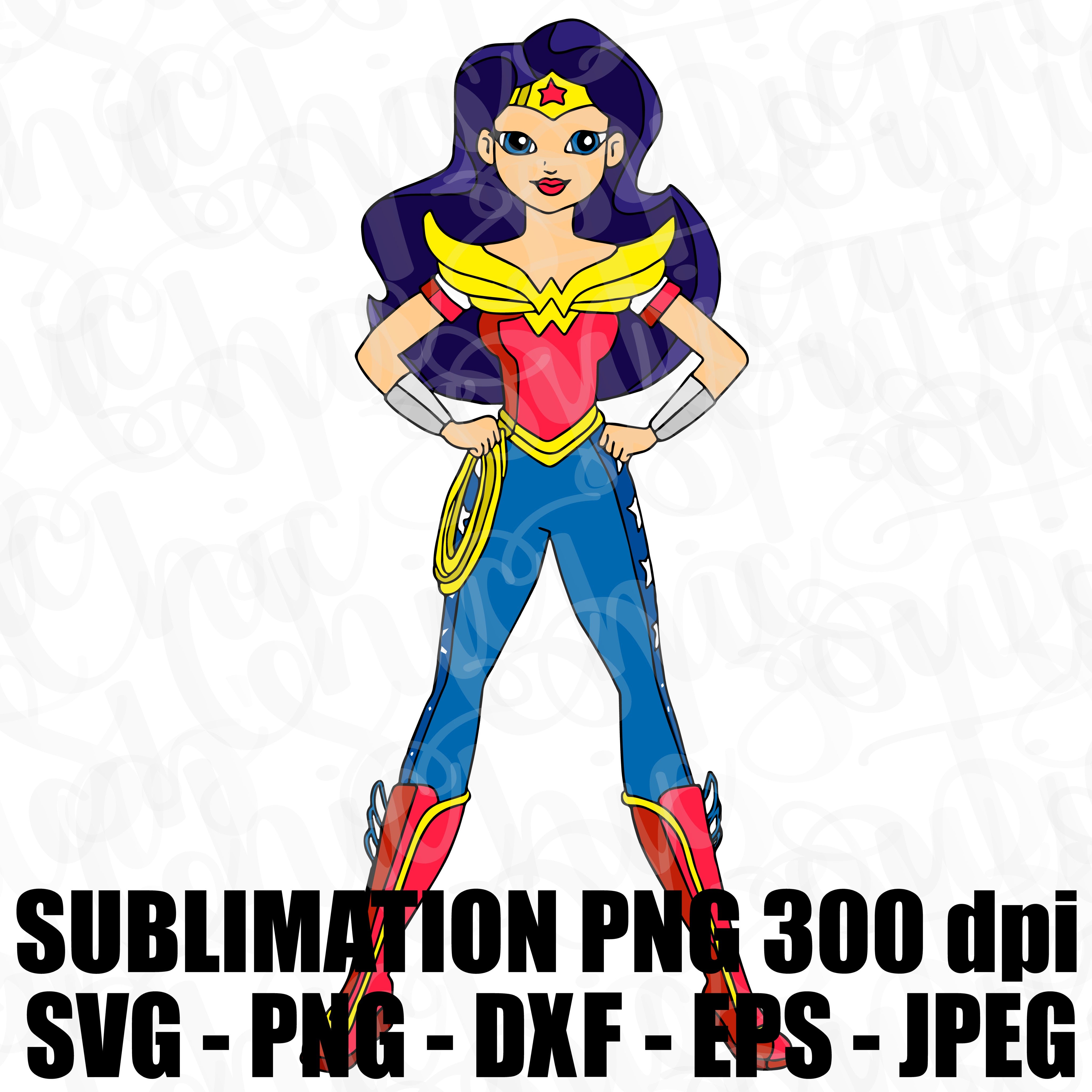 Download Wonder Woman Dc Super Hero Girls Doll Svg Jpeg High Def 300dpi Png Dxf Tab S Chic Boutique