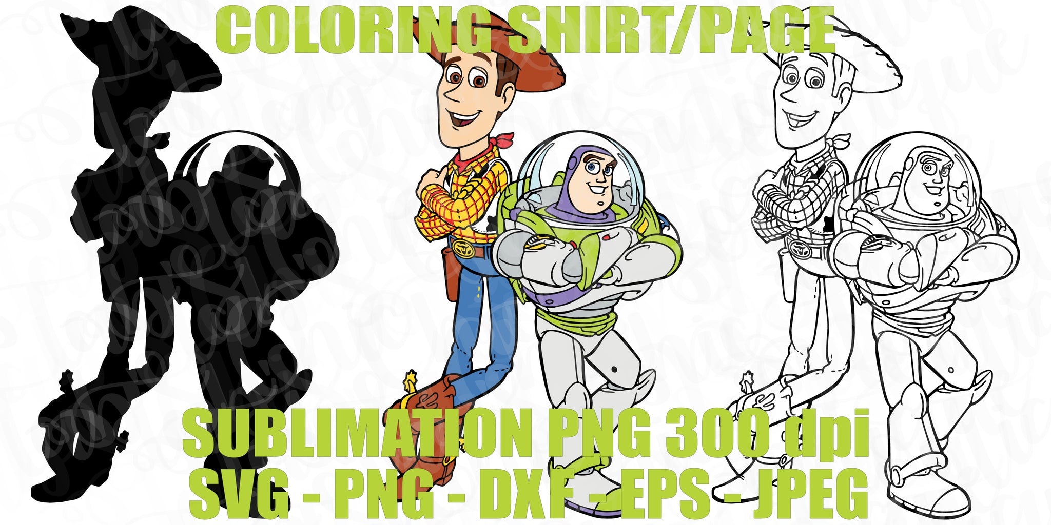 Woody And Buzz Lightyear Toy Story 4 Svg Jpeg High Def 300 Dpi Png Dxf Tab S Chic Boutique