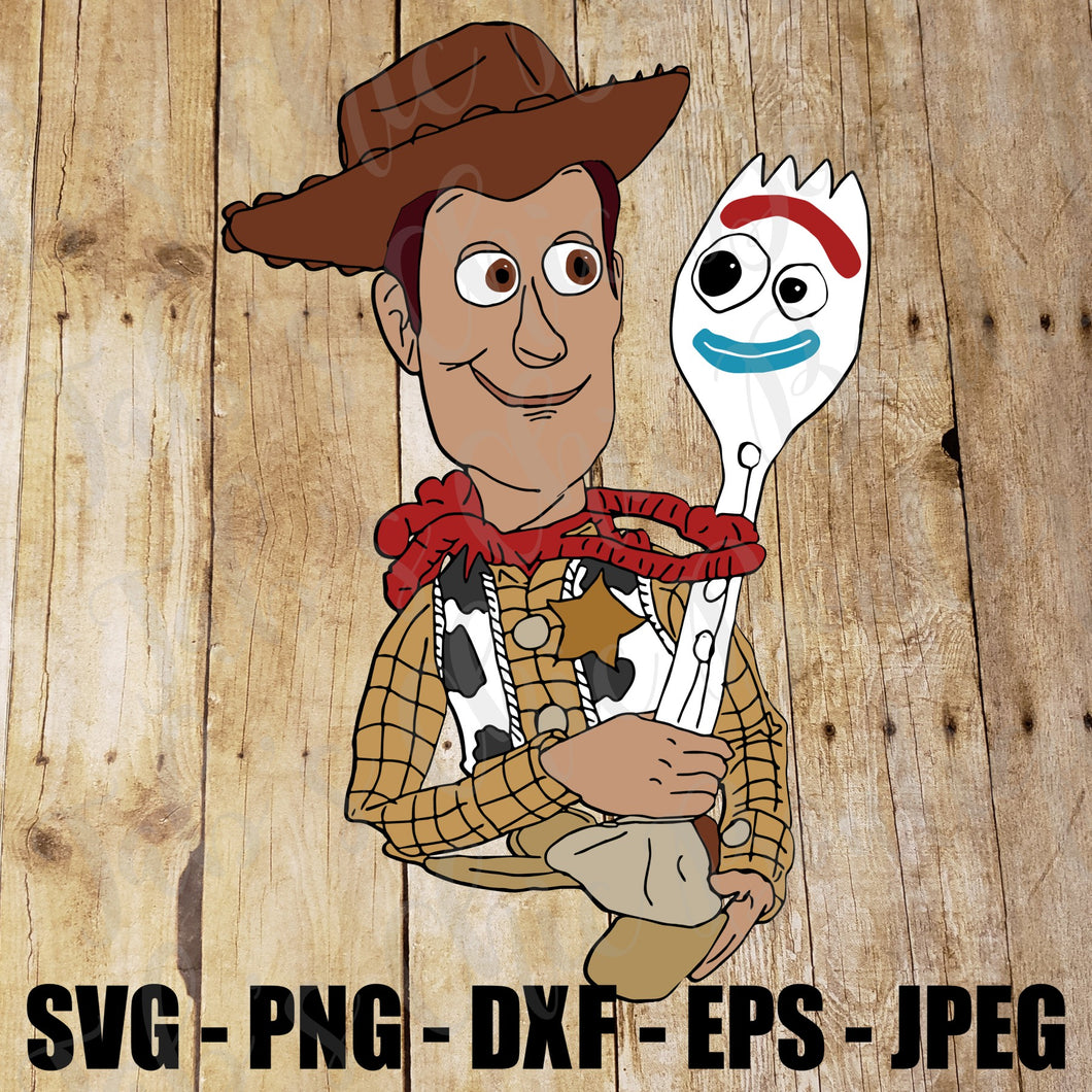 Download Woody And Forky Spork Toy Story 4 Svg Jpeg High Definition Png Dxf Tab S Chic Boutique