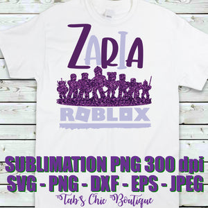 Zaria Girls Roblox Design Svg Eps Dxf Png Jpeg 300dpi Sublimation Desi Tab S Chic Boutique - roblox svg file