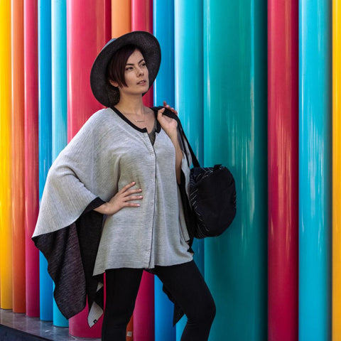 Cairo Reversible Poncho Wrap