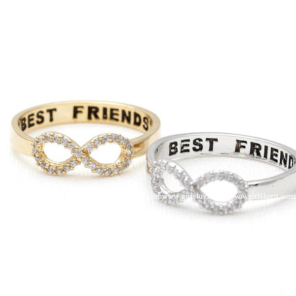 pink infinity best friend rings