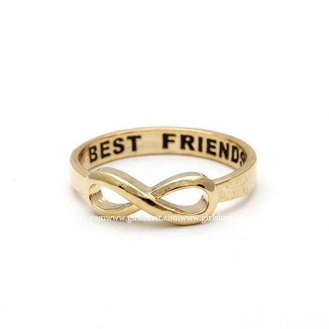 best friends infinity ring in silver – girlsluv.it