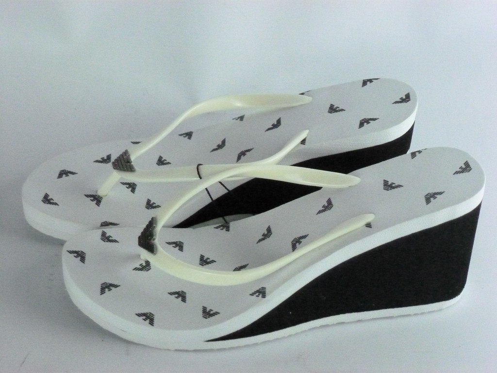 armani wedge flip flops