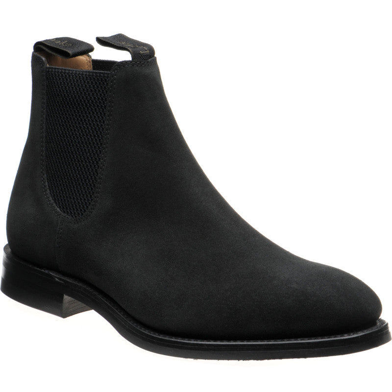 loake black suede chelsea boots