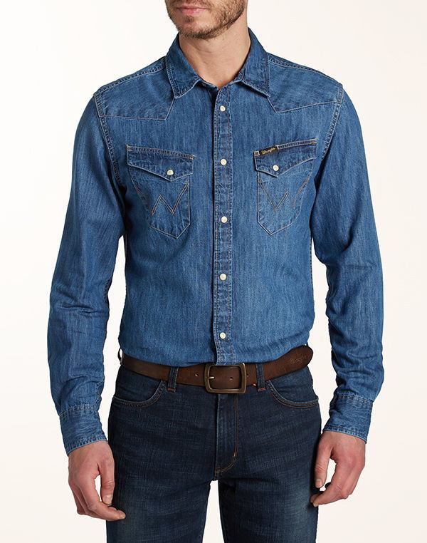 WRANGLER - CITY WESTERN SHIRT - Indigo 