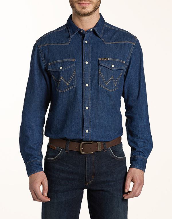 WRANGLER - CLASSIC WESTERN SHIRT - Dark 