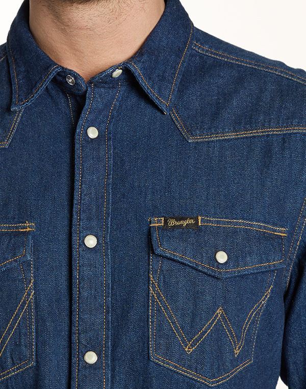 wrangler indigo shirt