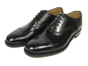 LOAKE 201B Simple Brogue shoe - Black