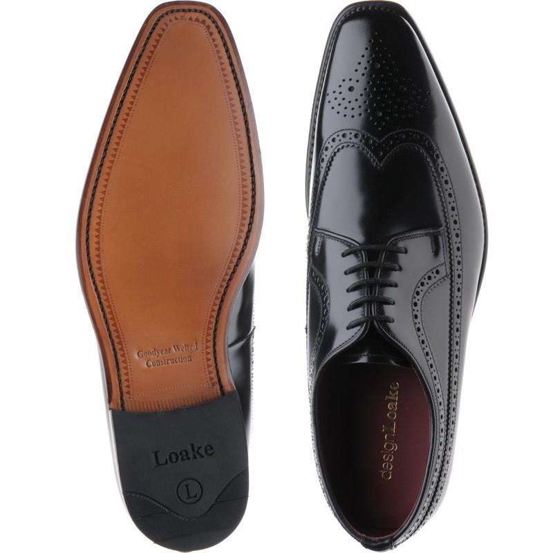 LOAKE Clint Brogue Derby shoe - Black 