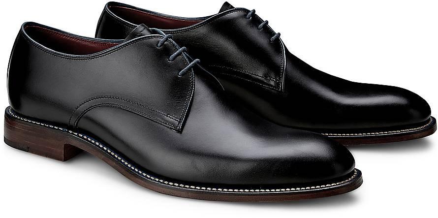 LOAKE Drake Plain Tie Derby Shoe - Black