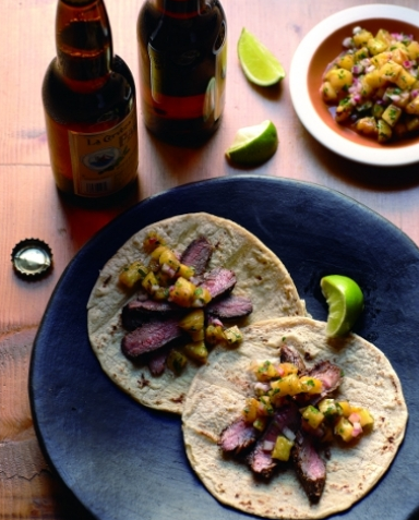 Chile Lime Flank Steak Tacos