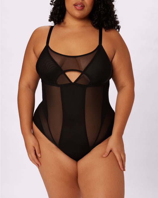 Sheer Sculpt Convertible Sleeve Bodysuit