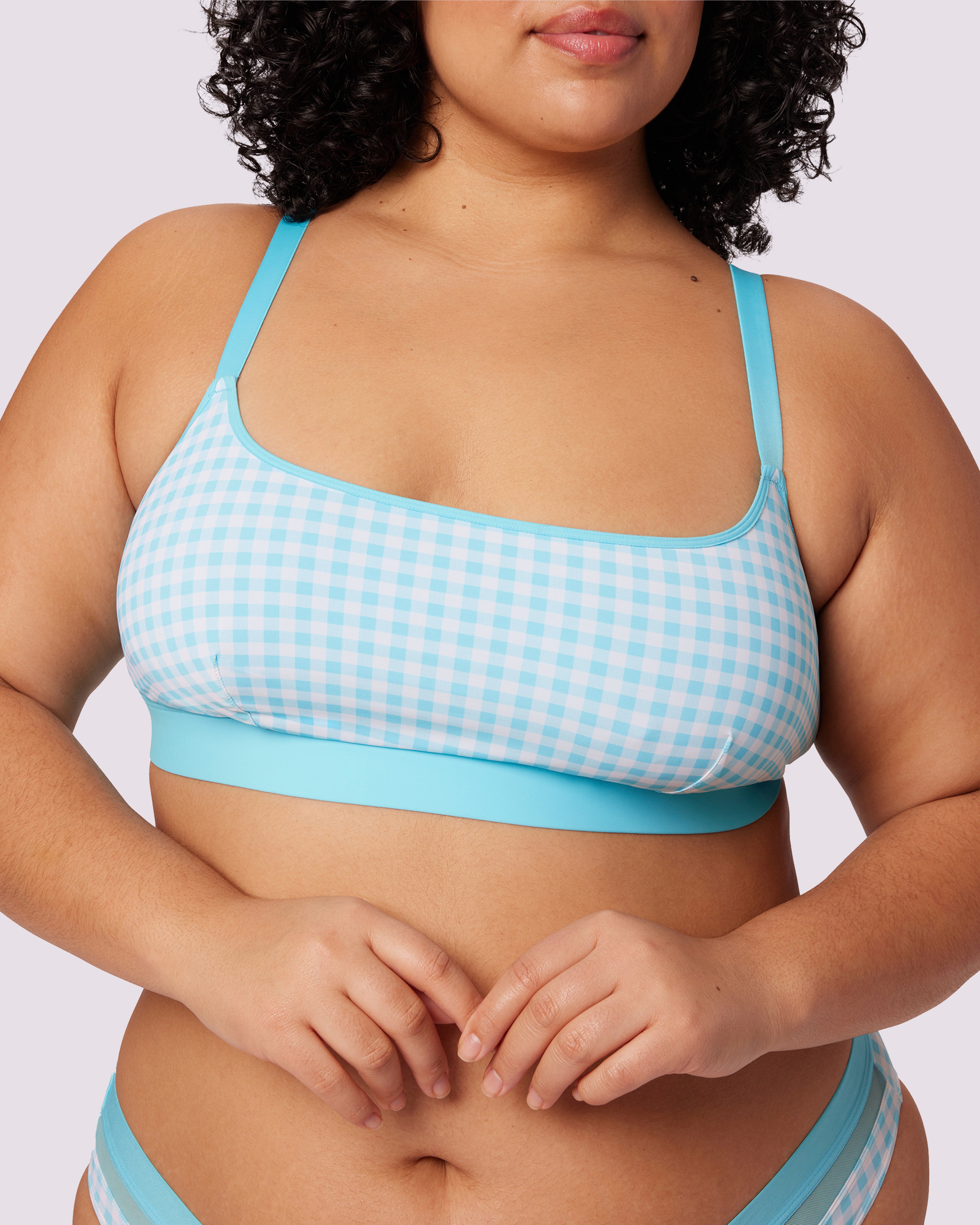 Re:Play Scoop Bralette | Ultra-Soft Re:Play | Archive (Tide Pool Gingham)