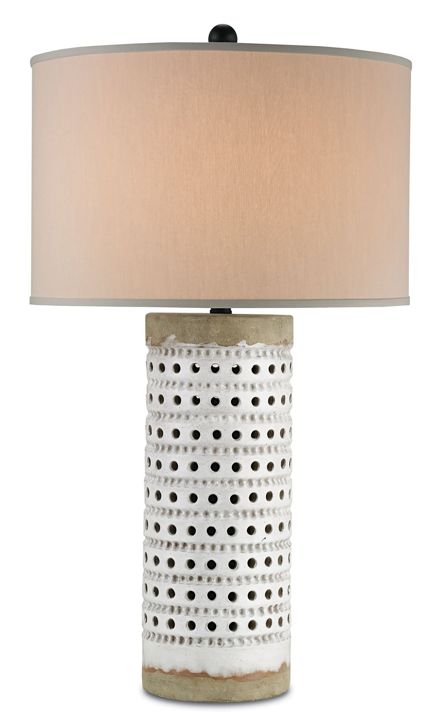 white clay table lamp