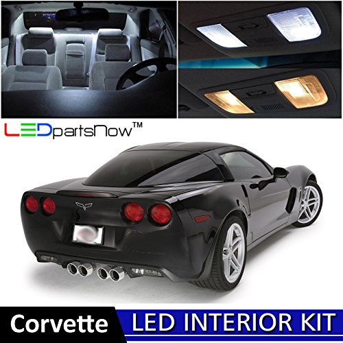 Ledpartsnow 2005 2013 Chevy Corvette C6 Led Interior Lights Accessories Replacement Package Kit 17 Pieces White Tool