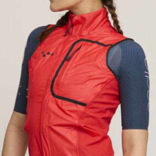 Pro Deflect Cycling Gilet Women with YKK zipper with snap-down puller
