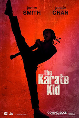 movie poster of english hollywood movie karate kid featuring jackie chan