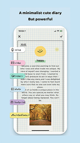 image of productivity phone application called emmo showing its different functions for its diary