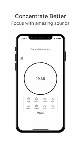 image of productivity phone application called minimalist showing its pomodoro timer function