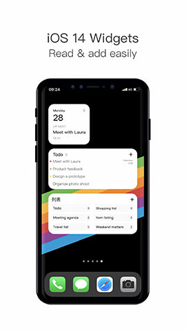 image of productivity phone application called minimalist showing its phone widget function