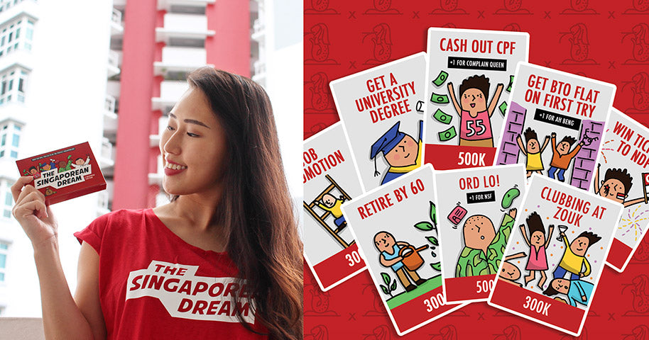 image of singapore local card game the singaporean dream with localised card themes