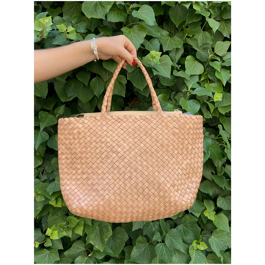 Small Woven Bucket Bag  Natural – Milly & Grace