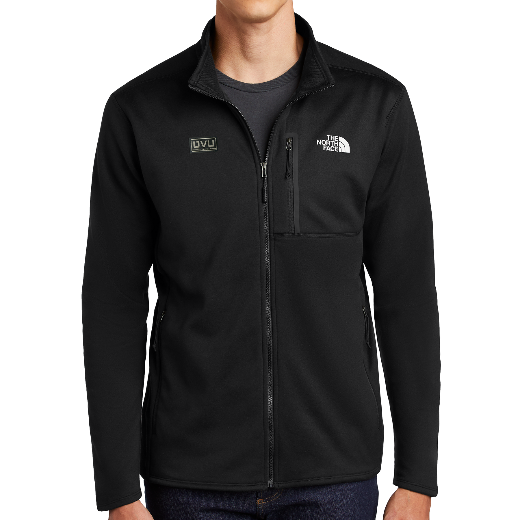 The North Face Skyline Full-Zip Fleece Jacket- Pleather Mono Patch ...