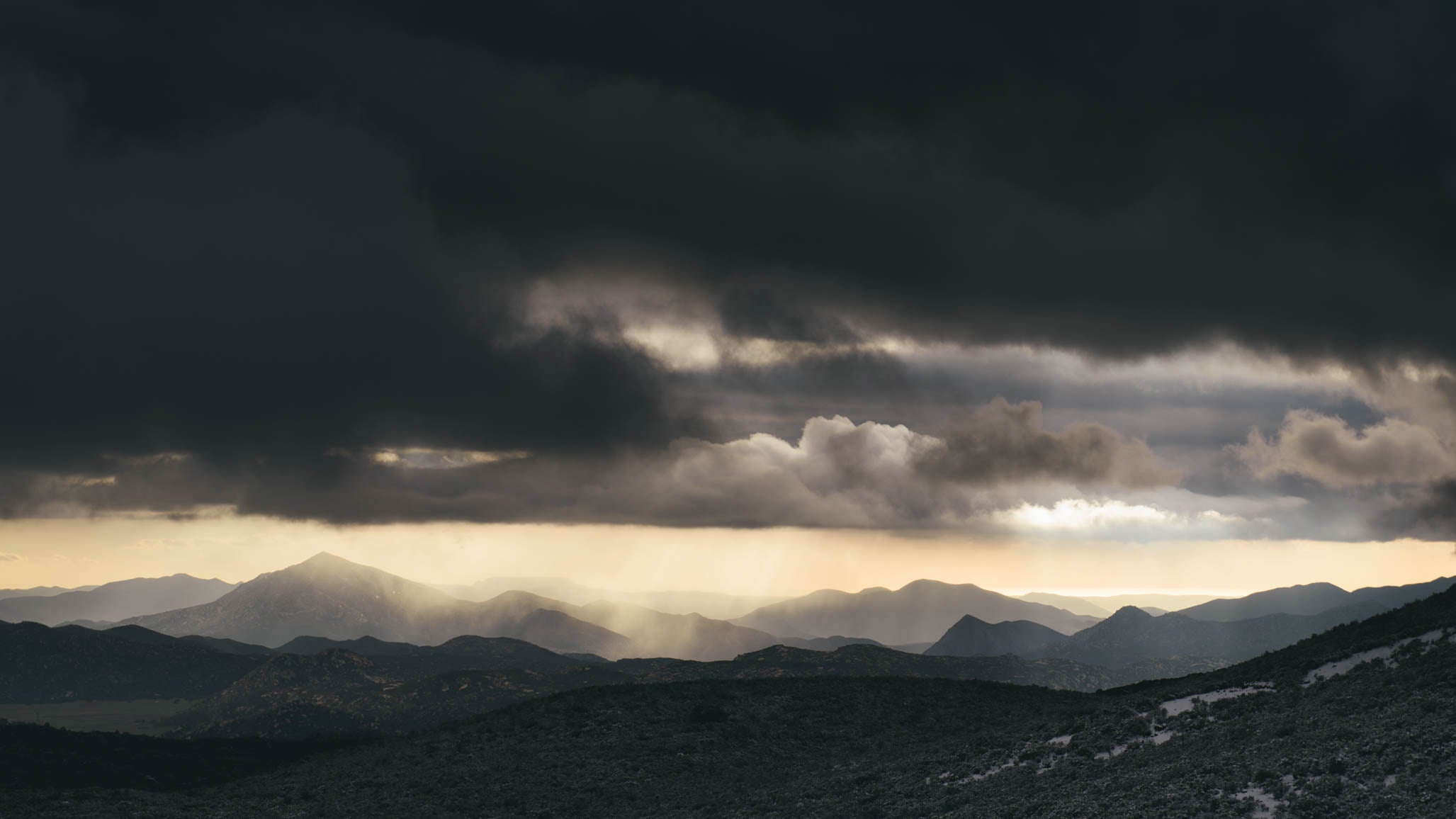 Sunsetting over Corral Canyon in the Cleveland National Forest in San Diego