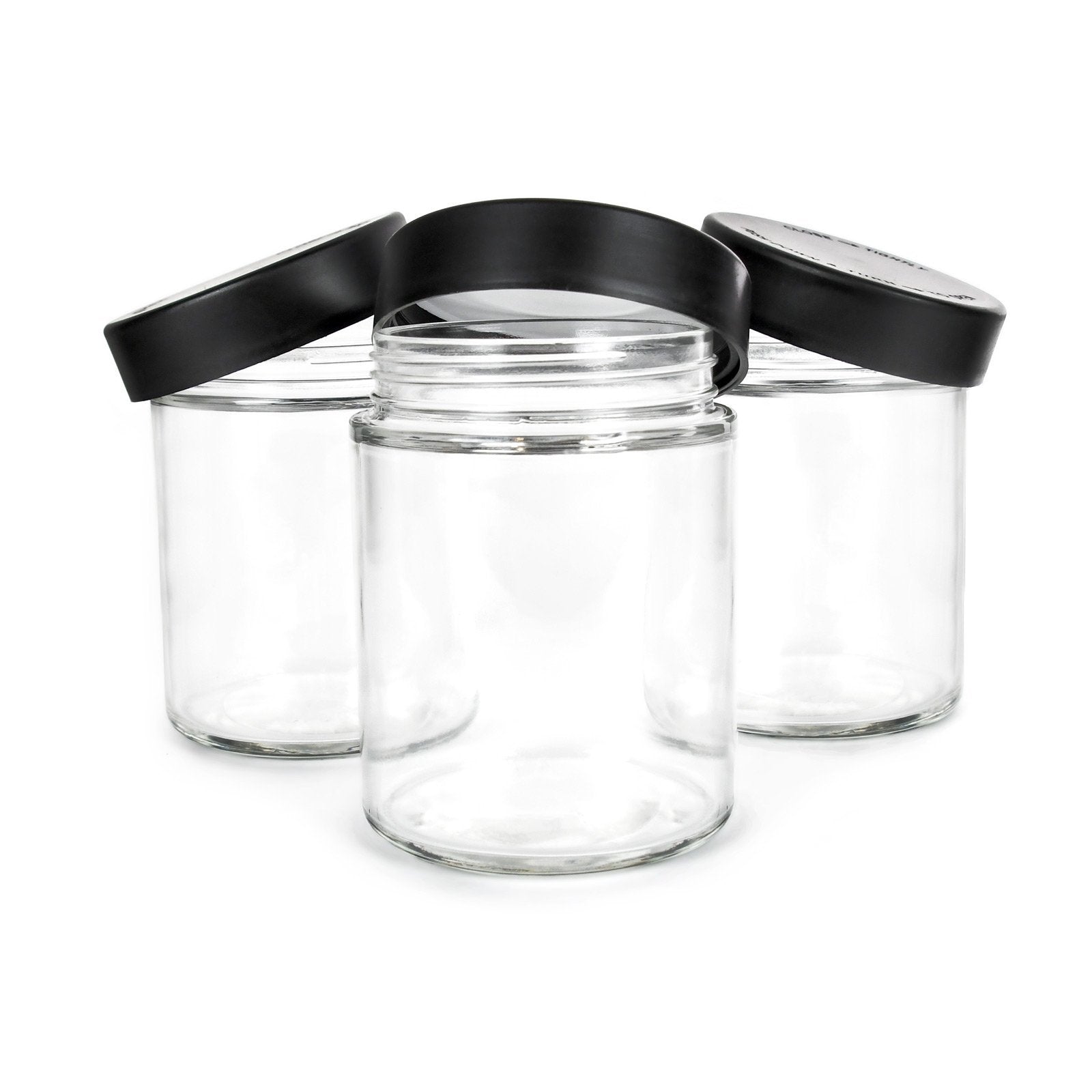 28g Concentrate Container, Clear, Child Resistant Glass Jar